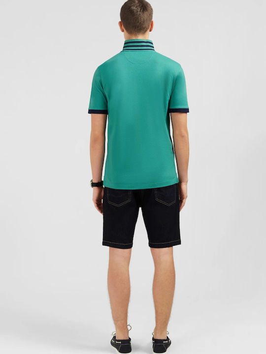 Eden Park Men's Short Sleeve Blouse Polo Green