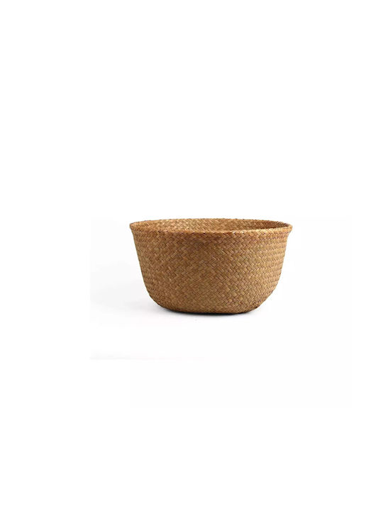 Decorative Wicker Basket Beige 32x36cm