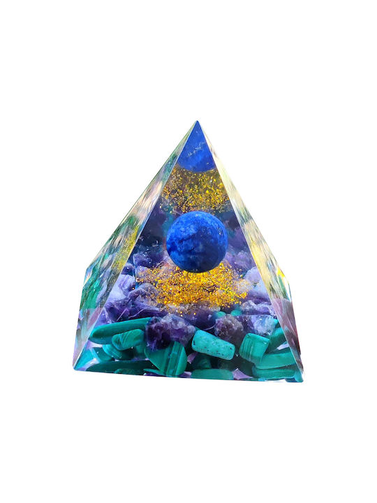 Orgonit-Pyramide + LED-Lampenbasis 5cm Kristallsteine Amulett 5cm Hx21