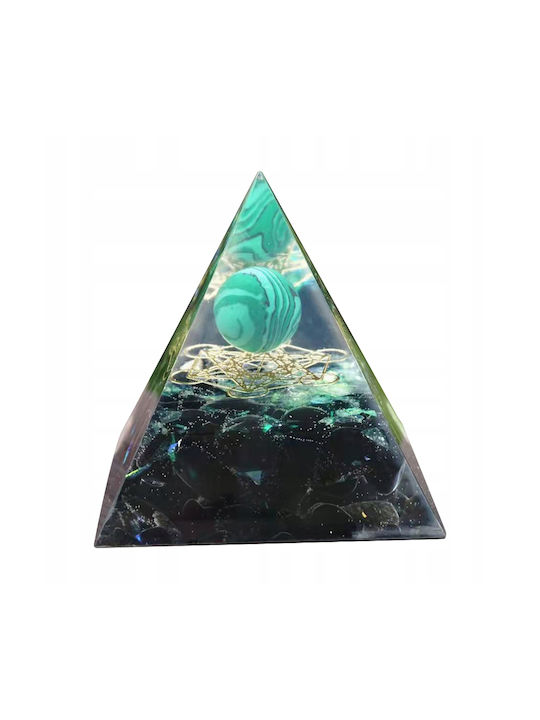 Orgonite Pyramid + Led Lamp Base 5cm Crystal Stones Amulet 5cm Hx16