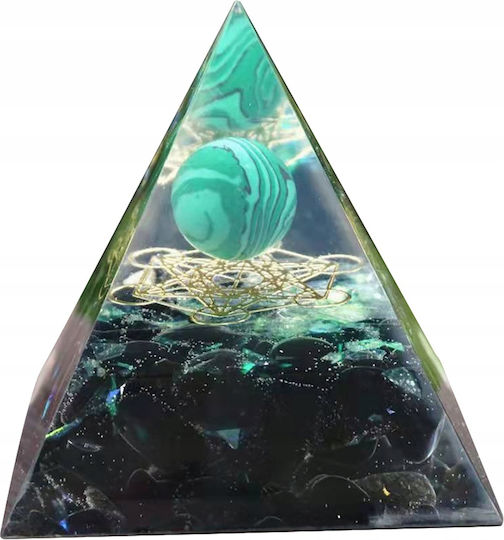 Orgonite Pyramid + Led Lamp Base 5cm Crystal Stones Amulet 5cm Hx16