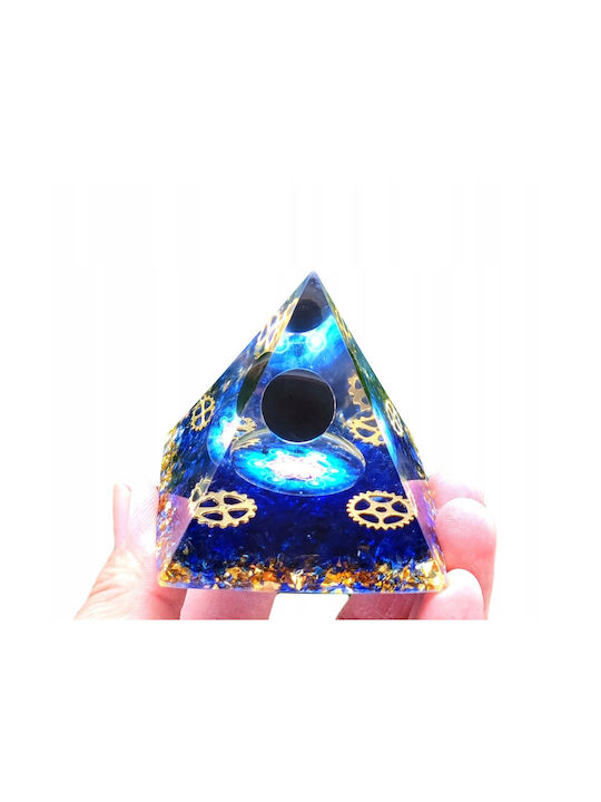 Piramidă Orgonit + Bază Lampă LED 5cm Pietre Cristal Amuletă 5cm Hx10