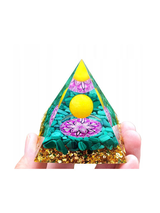 Piramidă Orgonit + Bază Lampă Led 5cm Pietre de Cristal Amuletă 5cm Hx15