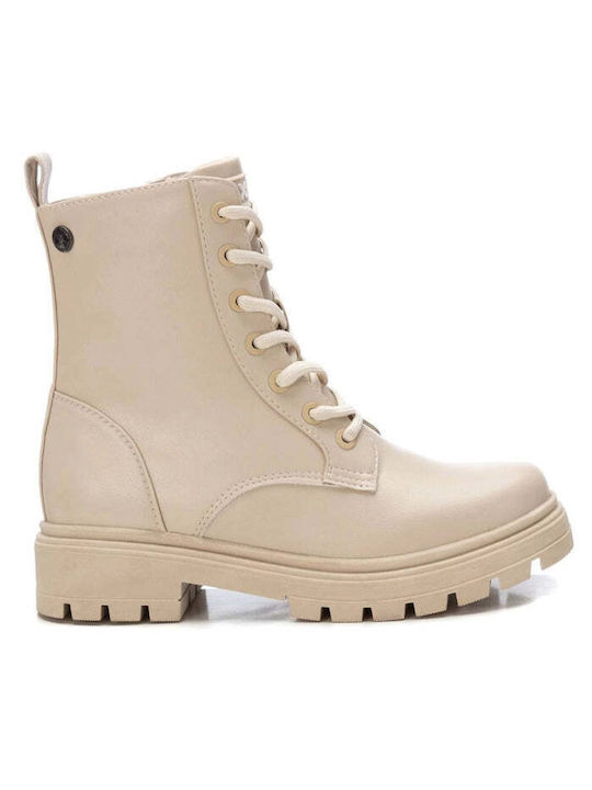 Xti Kids Combat Boots Beige