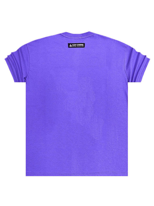 Tony Couper Men's Short Sleeve Blouse Purple