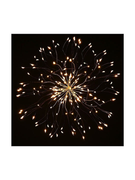 Star Decorative Light Installation 100 Leds 40cm Diameter Remote Control Yellow Lighting