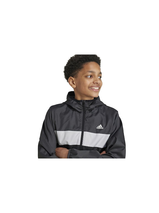 adidas Kids Casual Jacket Windproof Gray