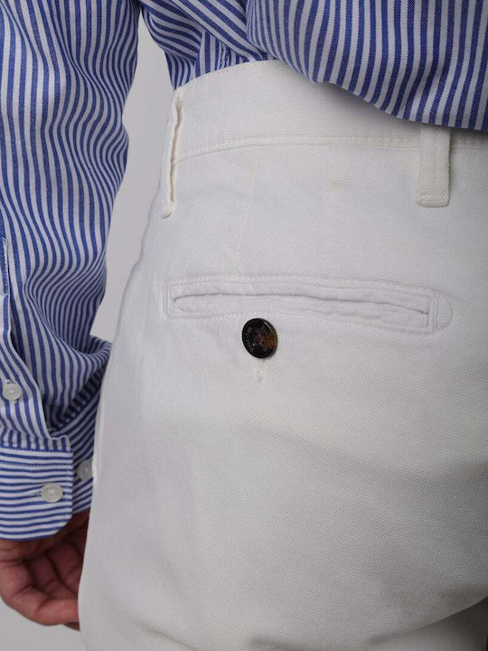 Trousers Chino in Slim Fit White