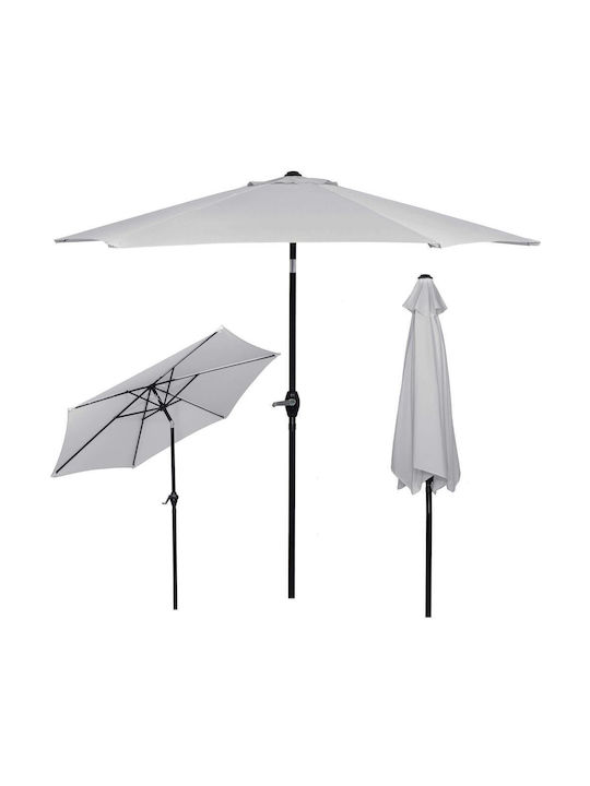 Umbrelă Rotundă Metalică Gri Φ2.6m