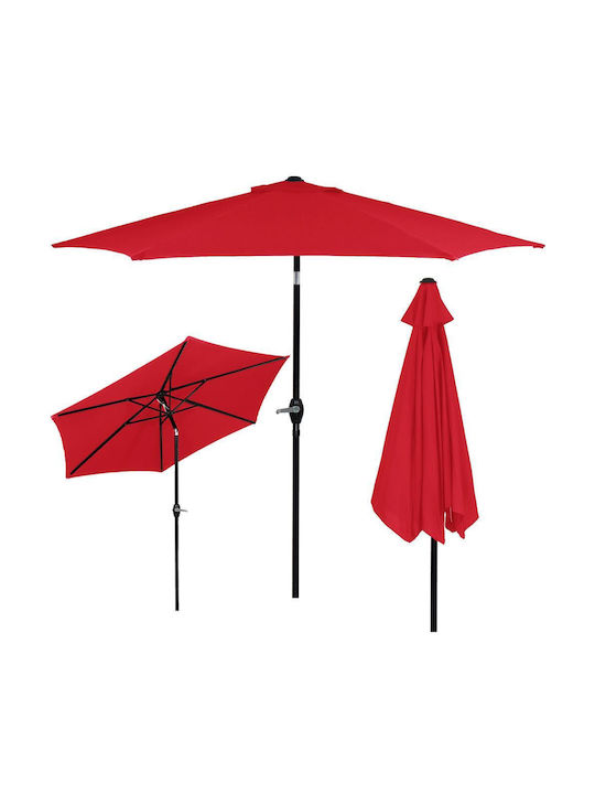 Umbrelă Rotundă Metalică Roșie Φ2.5m