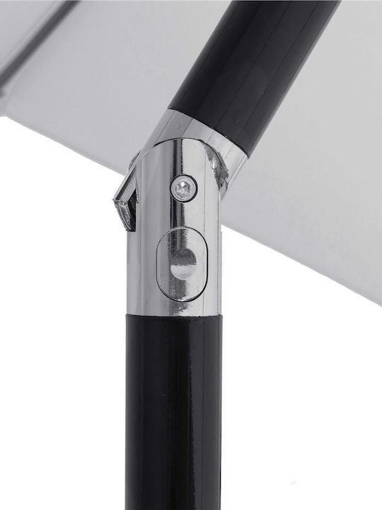 Umbrelă Rotundă Metalică Gri Φ2.6m