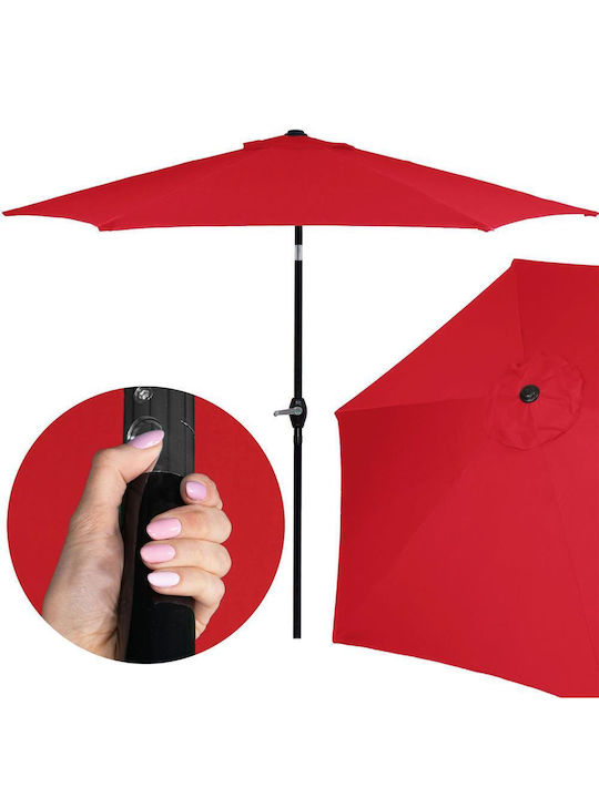 Umbrelă Rotundă Metalică Roșie Φ2.5m