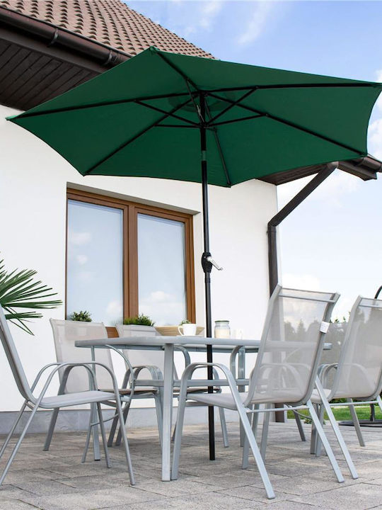Umbrelă Rotundă Metalică Verde Φ2.5m