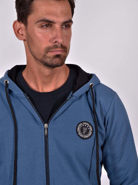 Mygolf Men's Sweatshirt Jacket with Hood Navy Blue