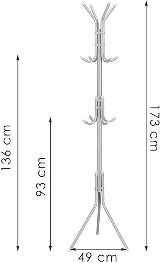 Καλόγερος Μεταλλικός Γκρι 173cm