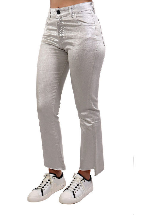 Damenjeans Schlaghose Silver
