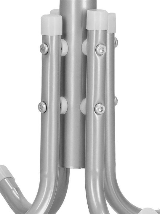 Metallic Coat Rack Gray 173cm