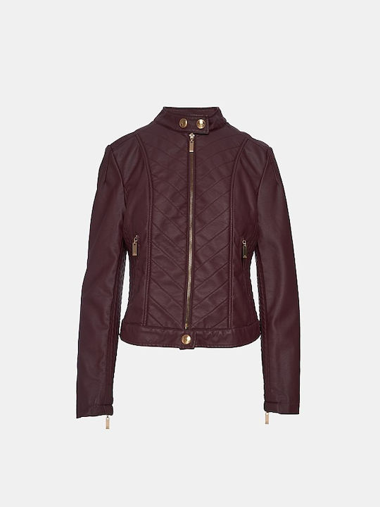 Lynne Damen Bikerjacke Κερασί