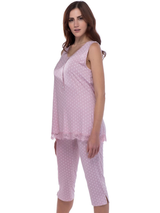 Secret Point Winter Damen Pyjama-Set Rosa