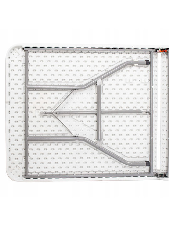 Tisch Zusammenklappbar Weiß 240x75x74cm