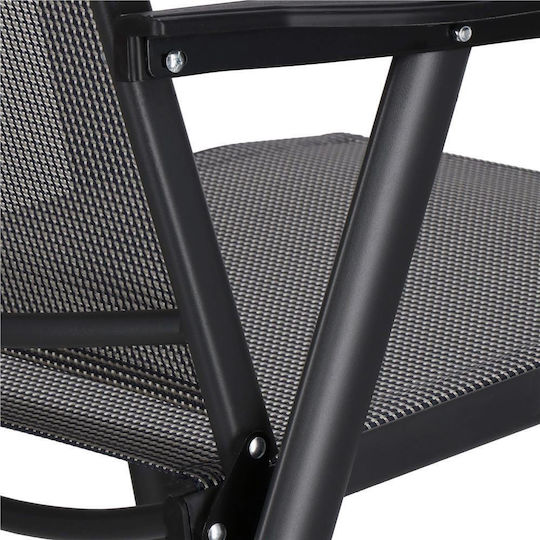 Outdoor Chair Plastic Gray 95x57x66cm