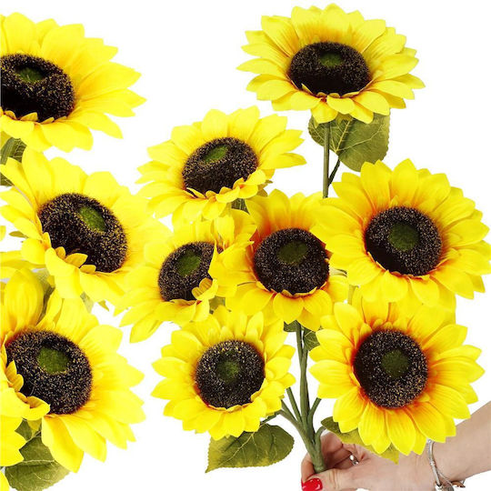 Букет от изкуствени цветя Heliotropium Yellow 57см