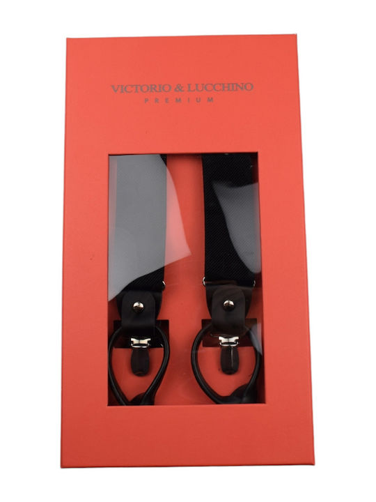 Giovani Rossi Hosenträger Monochrom Schwarz