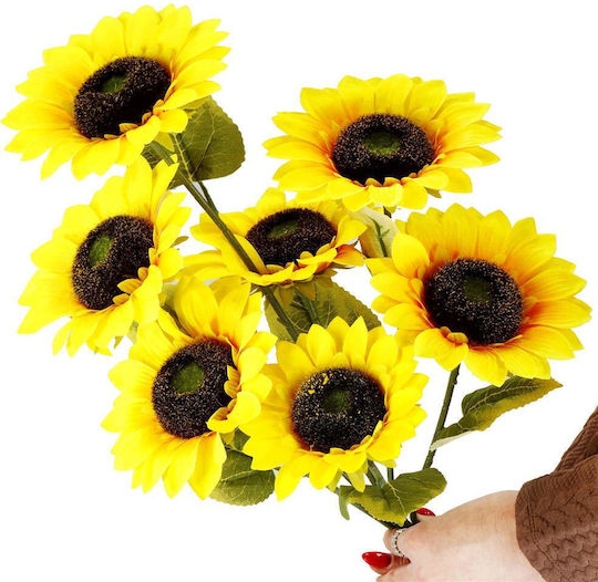Букет от изкуствени цветя Heliotropium Yellow 57см