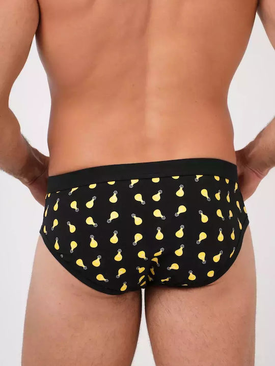 Adamo Men's Slip Black with Patterns
