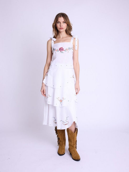 Berenice Midi Rock White