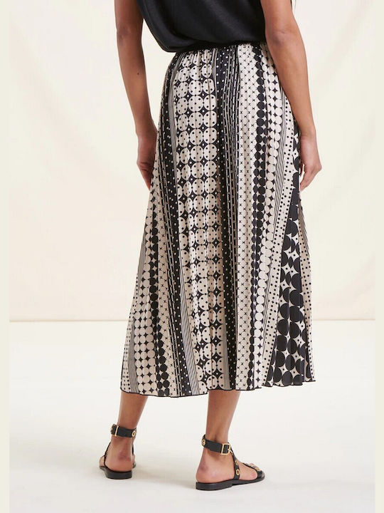 La Fee Maraboutee Pleated High Waist Maxi Skirt Multi Color