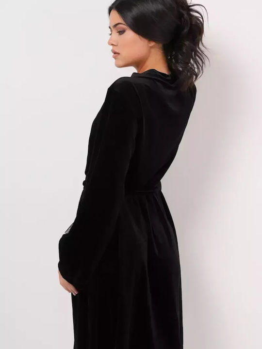 Bonatti Winter Women's Velvet Robe Black