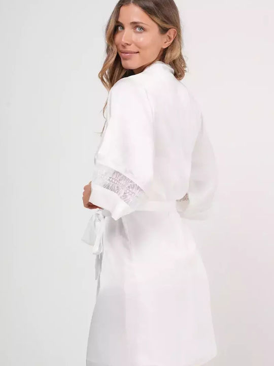 Bonatti Winter Women's Satin Robe White