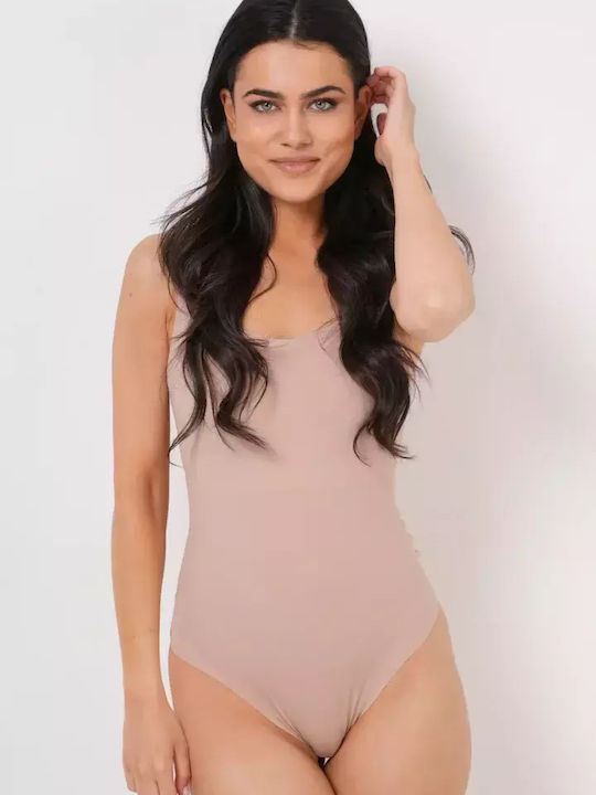 Frauen Bodysuit Beige
