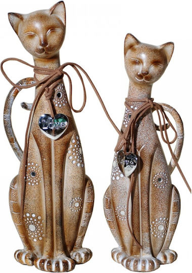 Royal Art Collection Set Dekorative Katzen aus Kunststoff 31cm 2Stück Royal Art Collection Set Dekorative Katzen aus Kunststoff 31cm 2Stück