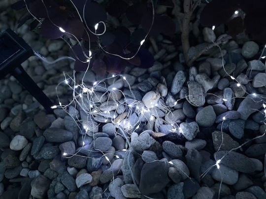 Linear Light Garland 100 Leds 990cm Solar Powered Cool White