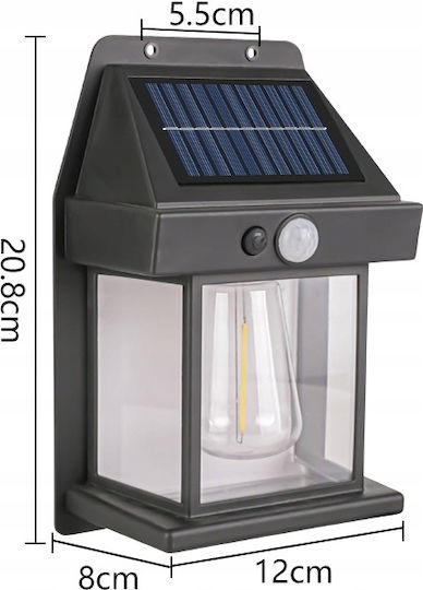 Solar Garden Wall Lamp 1200mah 21cm Xl Strong Ip65