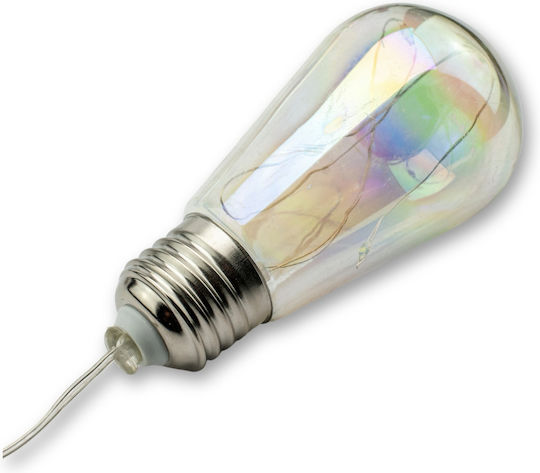 Ghirlandă Lumini LED Felisi Model 10 Becuri 380cm Alimentată Solar Multicolor Lumină Albă R