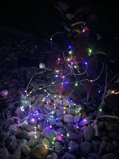 Linear Led String Lights 100 Leds 990cm Solar Powered Multicolor