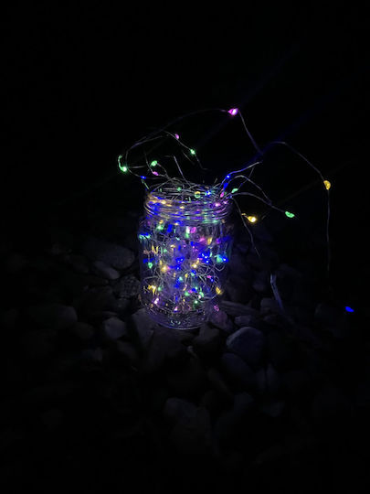 Linear Led String Lights 100 Leds 990cm Solar Powered Multicolor