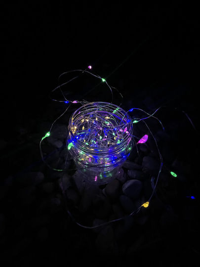 Linear Led String Lights 100 Leds 990cm Solar Powered Multicolor