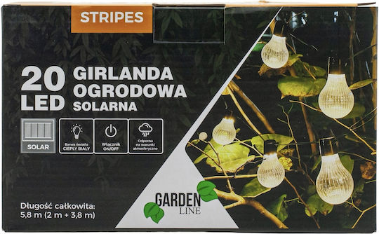 Suspendata Lampă Solară Ghirlande cu Alb Cald Lumină