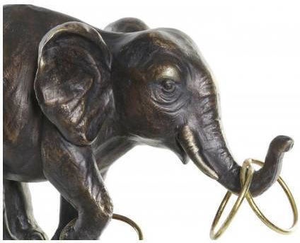 Item International Decorative Elephant made of Metal 31x13x41cm 1pcs
