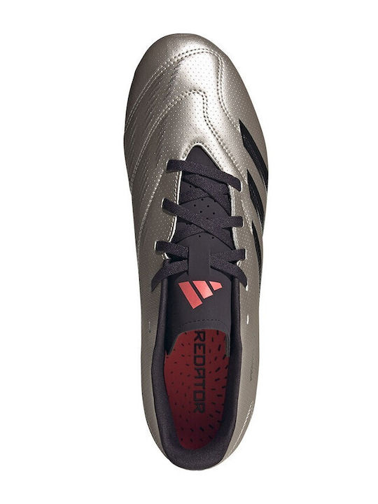 adidas Predator Club Football Shoes with Cleats Silver