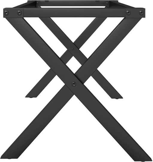 vidaXL Βάση Τραπεζιού Μεταλλική Μαύρη 70x30x43cm 2τμχ
