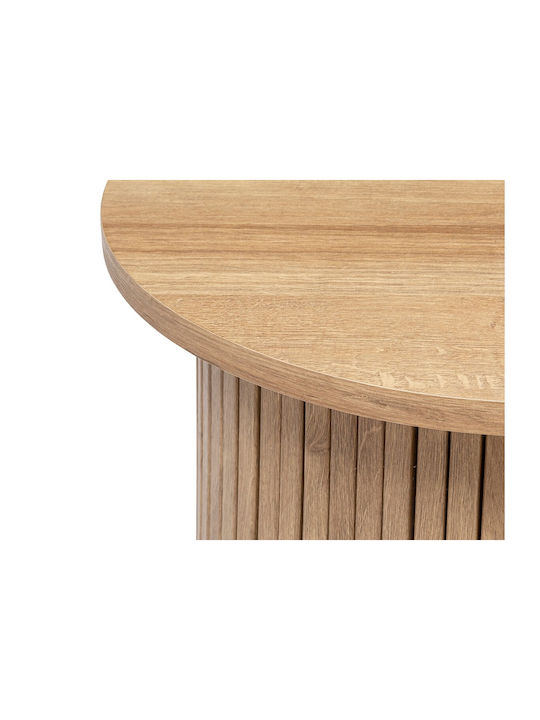 Round Side Coffee Table Colva Made of Solid Wood Natural Wood Colour W45xL45xH50cm