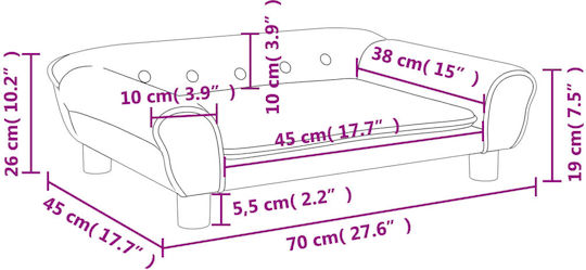 Παιδικό Καναπεδάκι Μαύρο 70x45x26εκ.