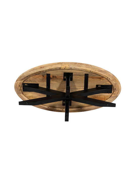 Liberta Ovales Zentral Kaffeetisch Skorpio Holz Nussbaum Schwarz M120xL60xH45cm