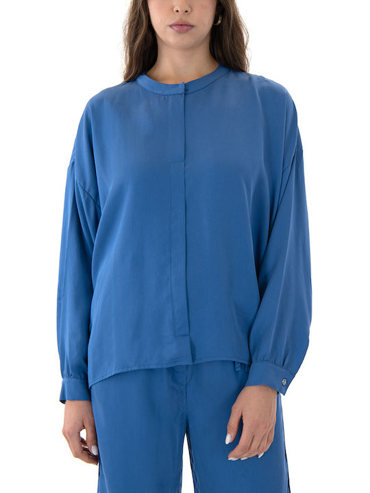 Black n Black Women's Blouse Long Sleeve Black, Blue