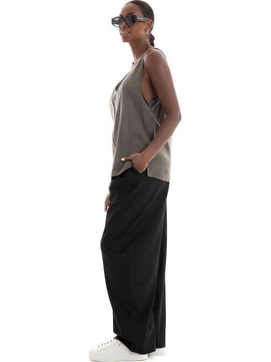 Women's Blouse Dark Olive Green
